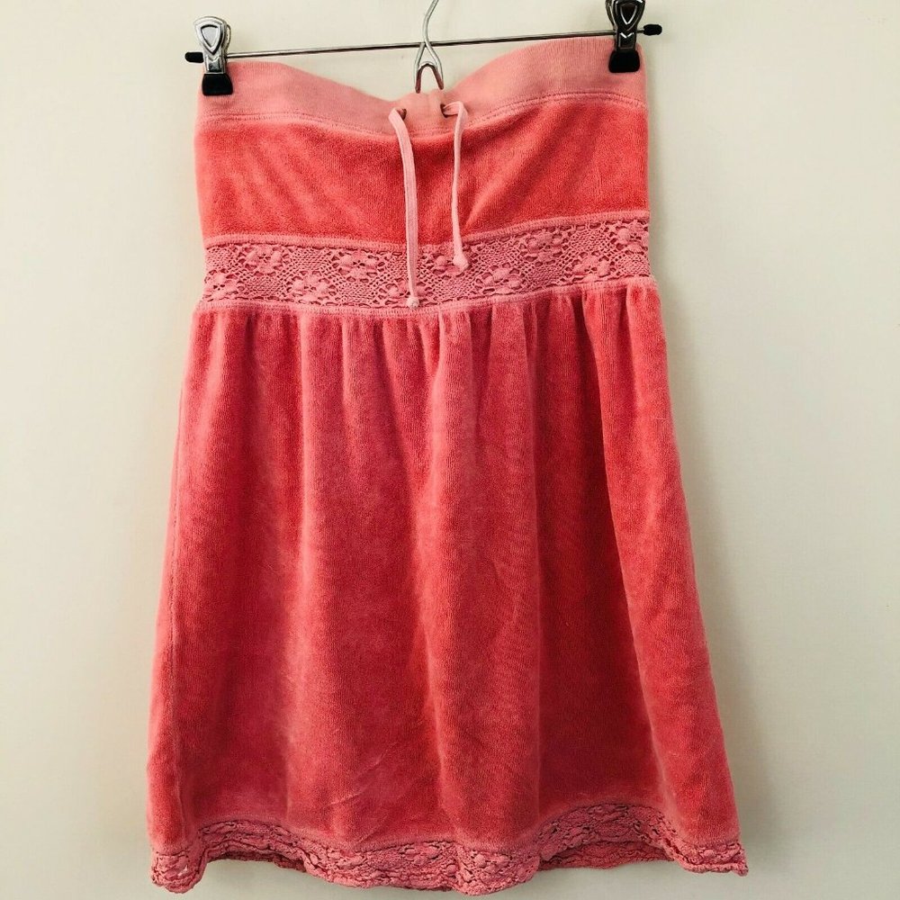 Juicy Couture Strapless Terrycloth Mini Dress